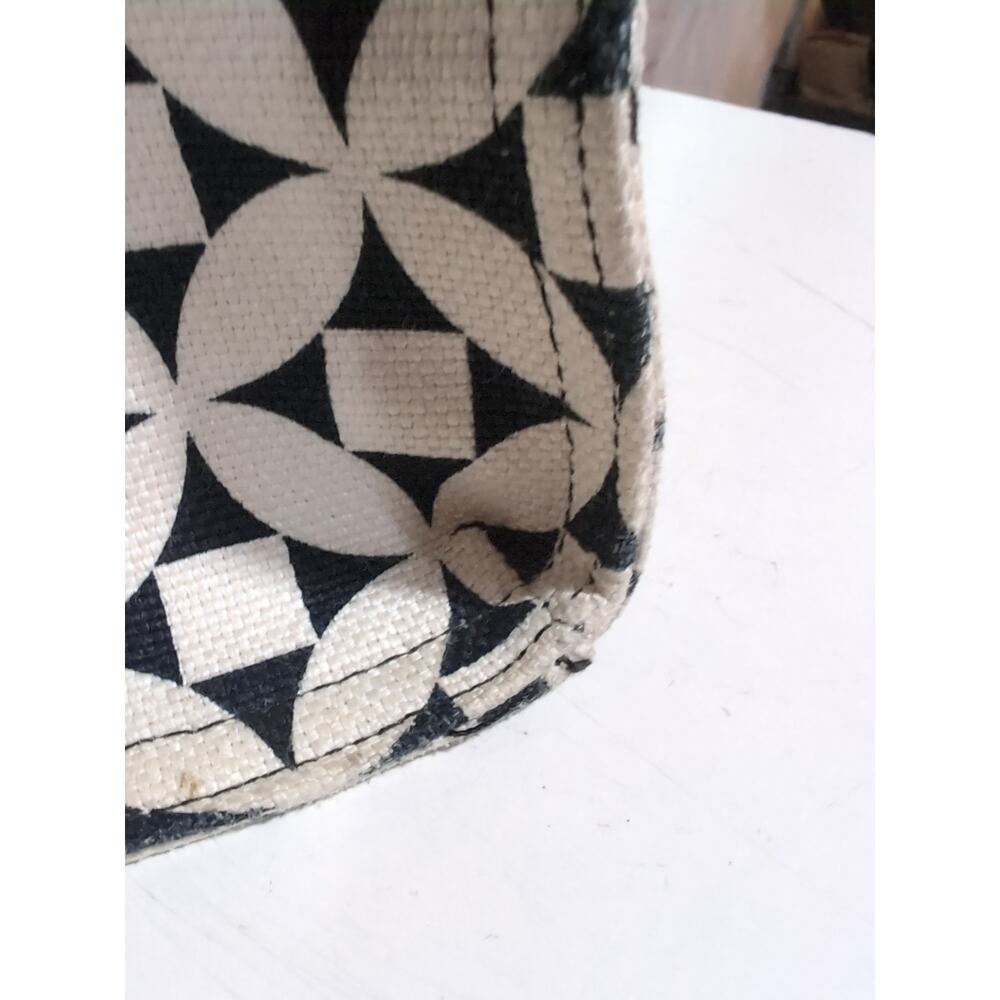 Spartina 459 Kiawah Market Tote Black Ivory Cotton Canvas Discontinued - Picture 12 of 16